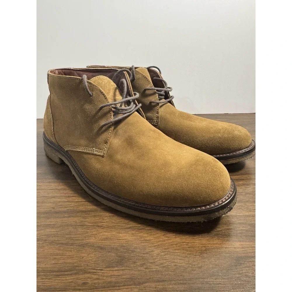 Johnston & Murphy Copeland Chukka Boots 25-1872 Camel Suede Mens 11 Crepe Sole
